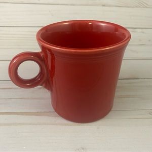 Fiestaware Scarlet Ring Handle Coffee Tea Mug Fiesta Red